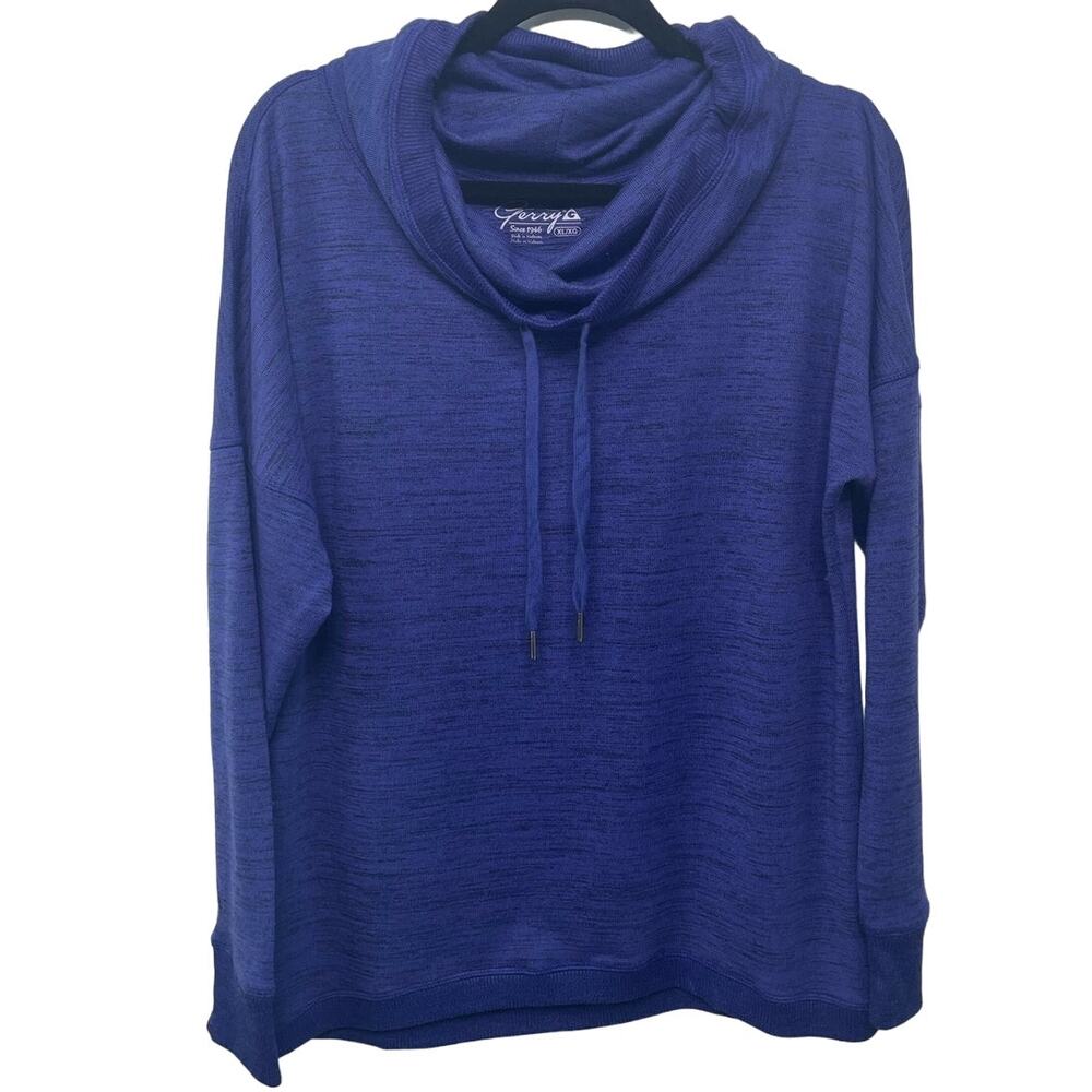 Gerry Long Sleeve Funnel Neck Sweatshirt Pullover Heather Purple Gorp Womens‎ XL